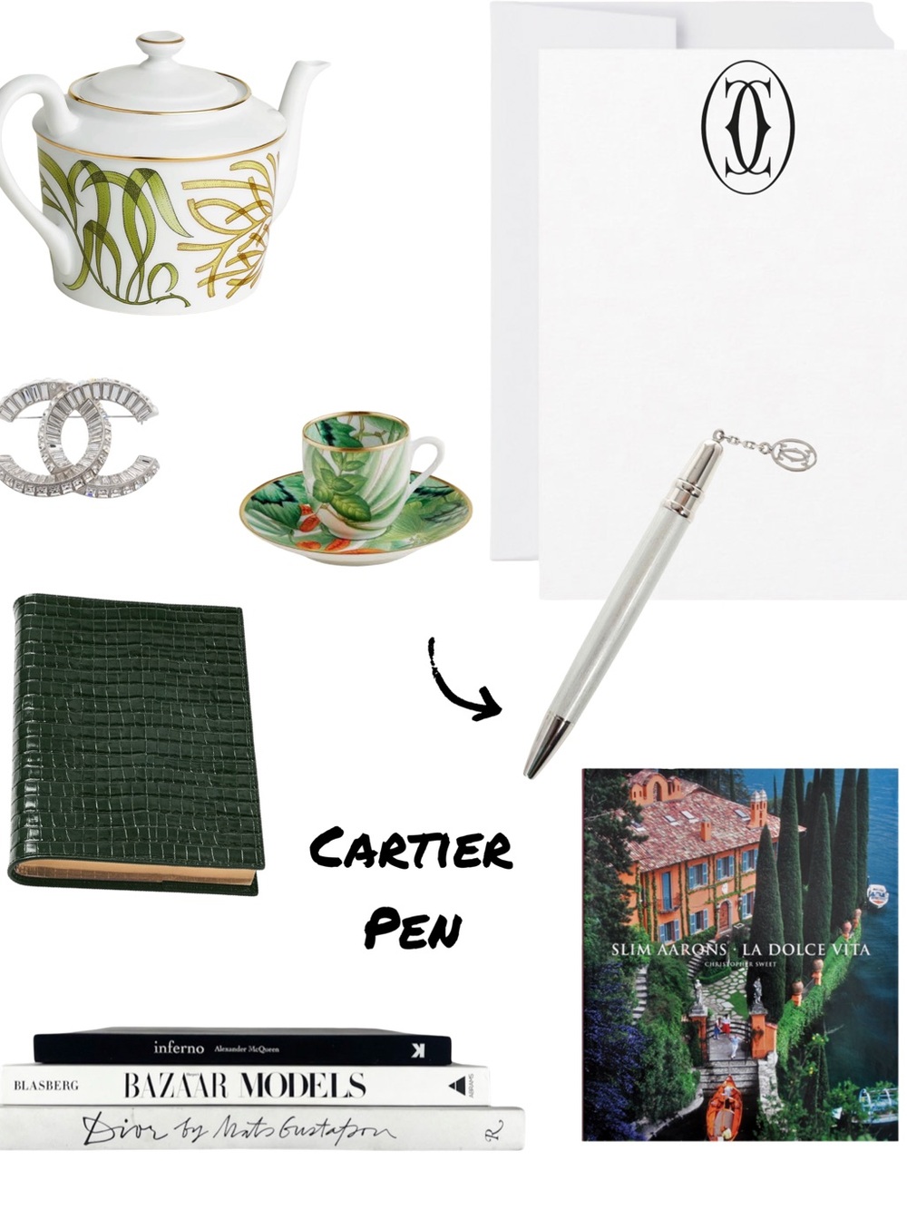 Cartier Ballpoint Pen With Double “C” Cartier Charm